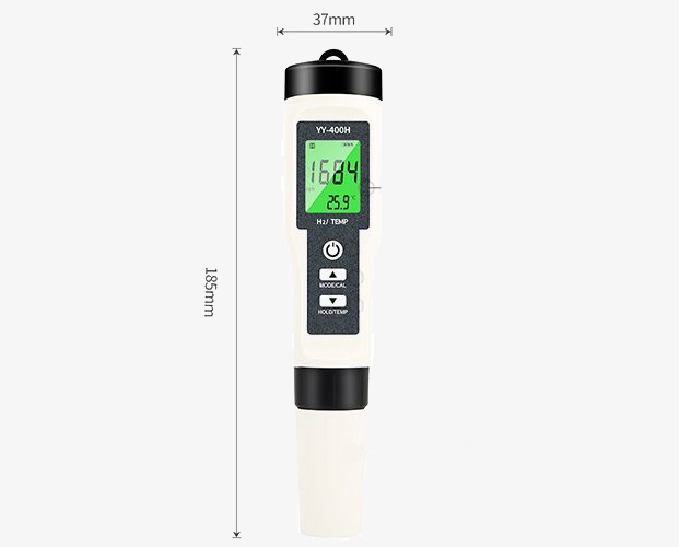 Digital handheld water quality tester size
