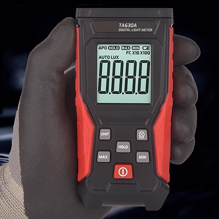 Digital light meter detail