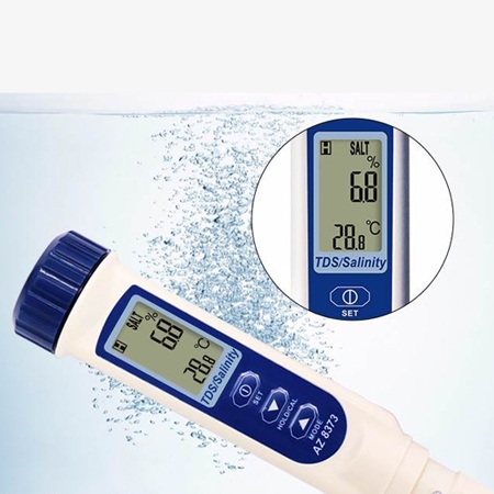 Digital salinity meter detail