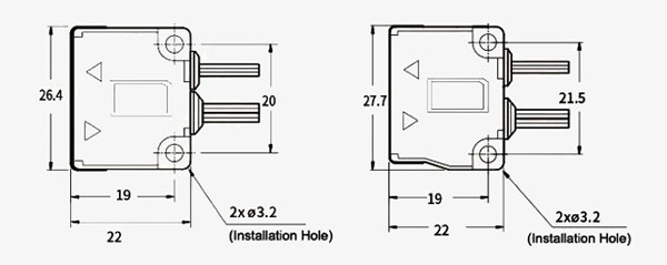 Fiber Optic Color Sensor Outline Dimensions