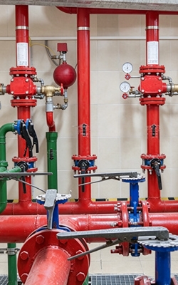 Fire fighting water system monitoring