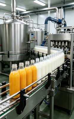 Fruit juice and milk
