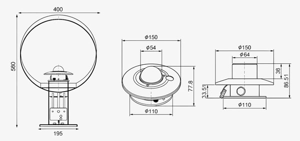Global Radiation Sensor Dimensions