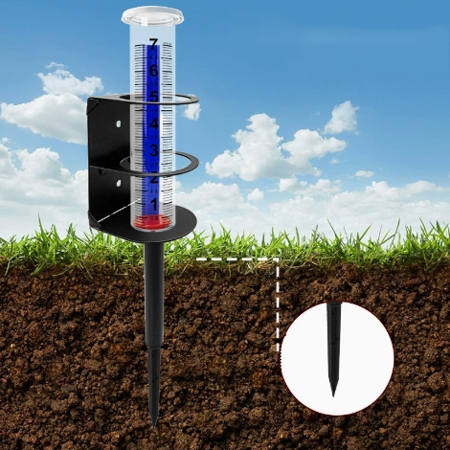 Graduated cylinder rain gauge detail