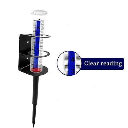 Graduated cylinder rain gauge detail