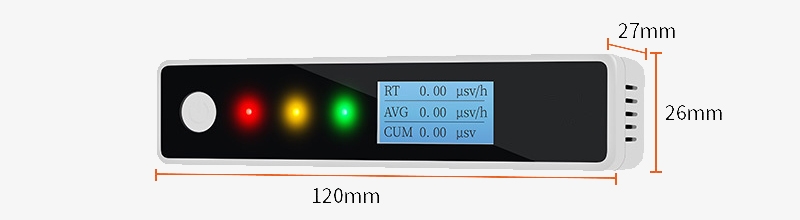 Handheld geiger counter size