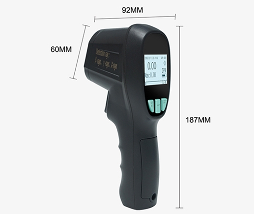 Portable nuclear radiation detector size
