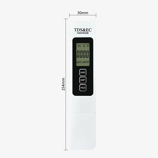 Handheld tds ec water tester size