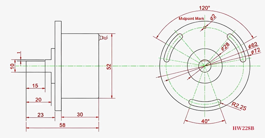 High accuracy angle sensor dimension