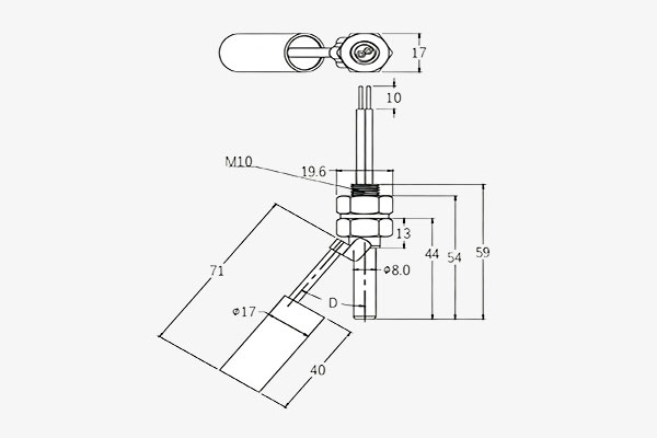 High Temp Level Switch Dimensions
