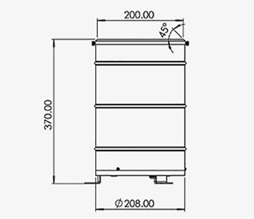 Industrial Tipping Bucket Rain Sensor Dimension