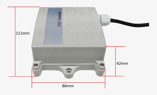 Infrared CO2 transmitter size
