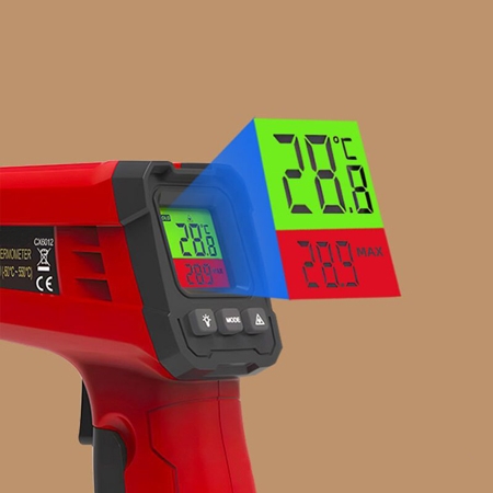 Infrared thermometer for baking detail