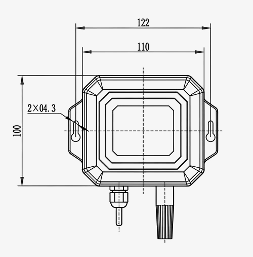 IoT Air Quality Sensor Dimensions