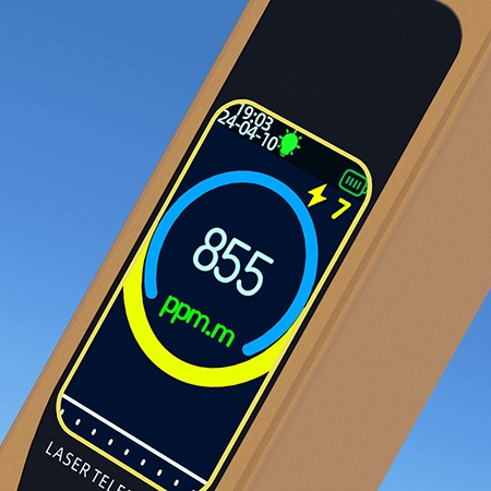Laser methane gas detector detail