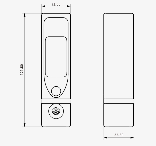 Laser methane gas detector size