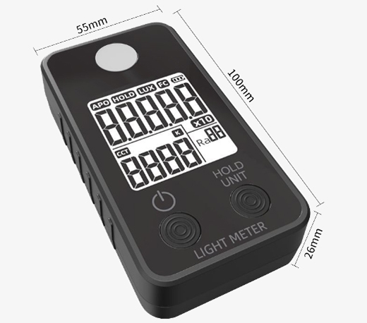 Light level meter size