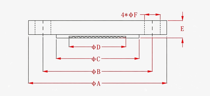 Liquid differential pressure sensor flange size
