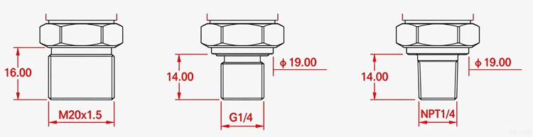 Low pressure sensor dimensions