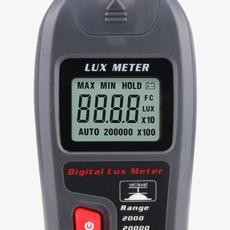 Lux meter for led lights detail