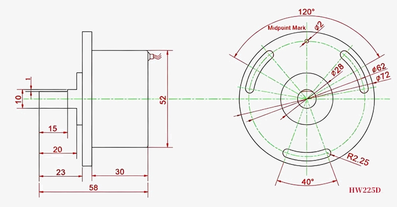 Magnetic angle encoder sensor dimension