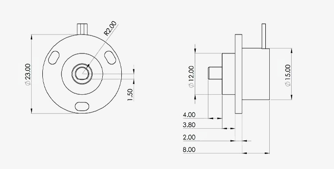 Magnetic angle transducer dimension