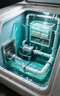 Marine Float Level Switch For Live Well Circulation System