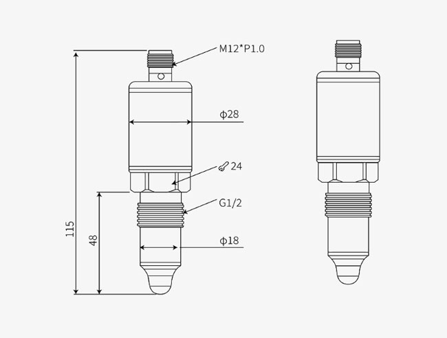 Microwave Level Switch Dimensions