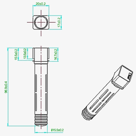 NDIR CO2 sensor size