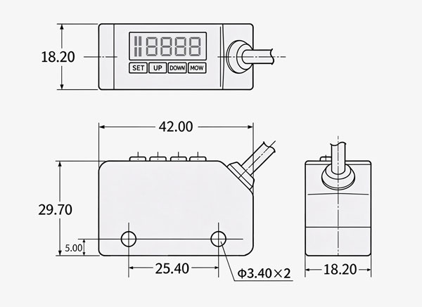 Optical Color Sensor Dimensions