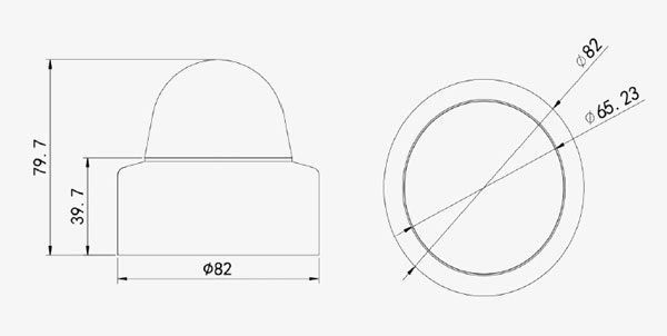 Optical Rain Sensor Overall Dimensions