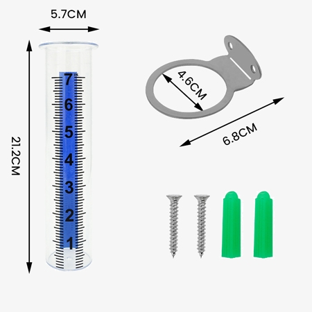 Outdoor rain gauge for fence size