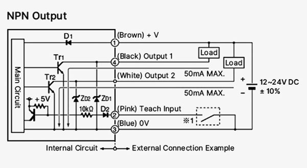 Photoelectric Color Sensor Connection Diagram