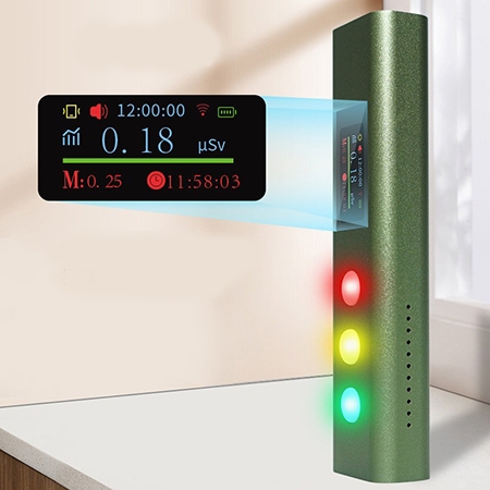 Portable nuclear radiation detector detail