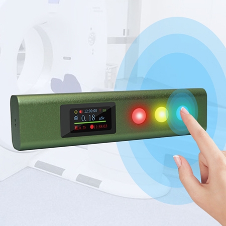 Portable nuclear radiation detector detail