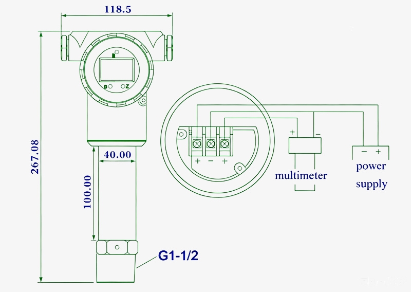 Radar liquid level transmitter dimension