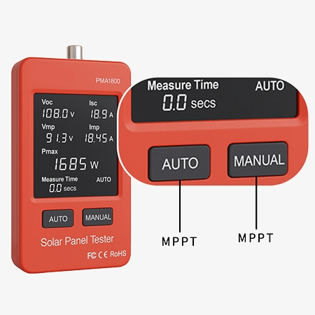 Solar panel tester detail