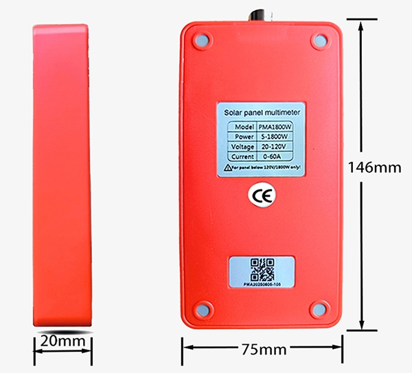 Solar panel tester size