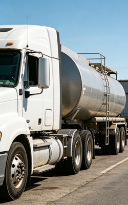 Tanker truck oil level