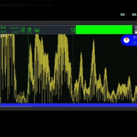 Ultrasonic case depth tester detail