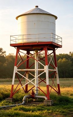 Water tower level control monitoring