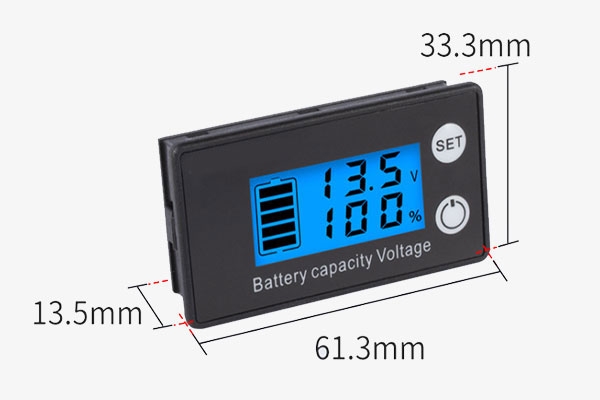 Waterproof DC Battery Indicator Panel Cutout Dimensions