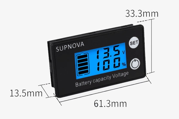 Waterproof DC Battery Indicator Physical Dimensions