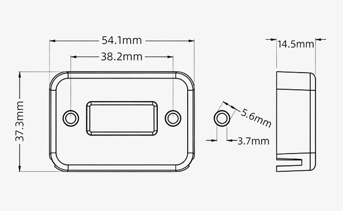 Waterproof hour meters dimension