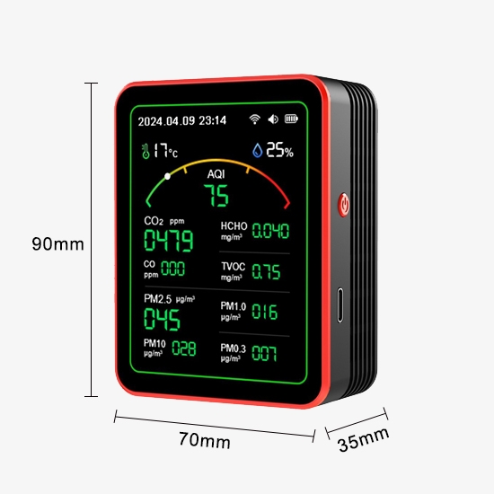 WiFi Air Quality Sensor Dimensions