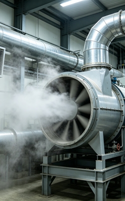 Wind pressure in industrial processes
