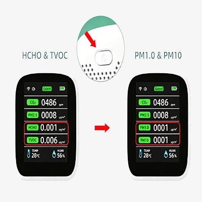 Wireless Air Quality Sensor Display Switch
