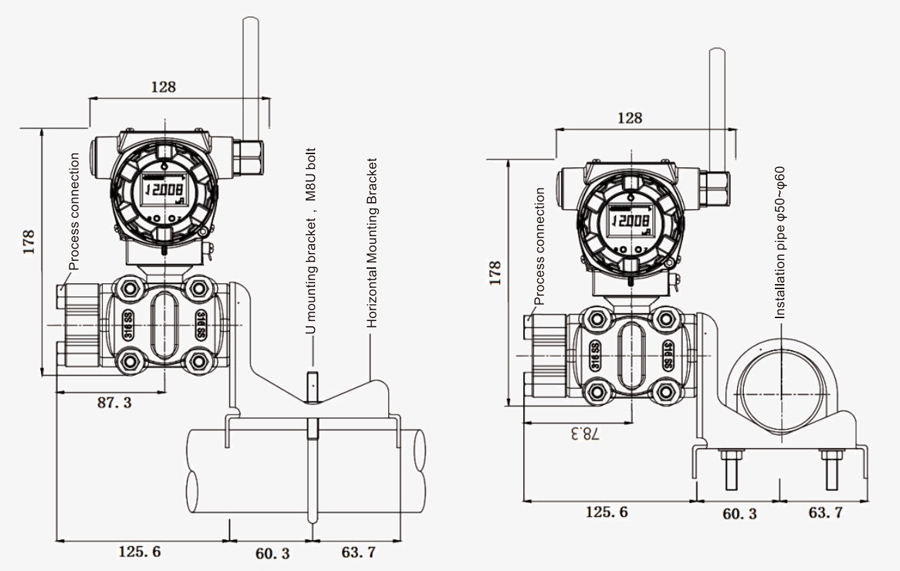 Wireless differential air pressure sensors installation