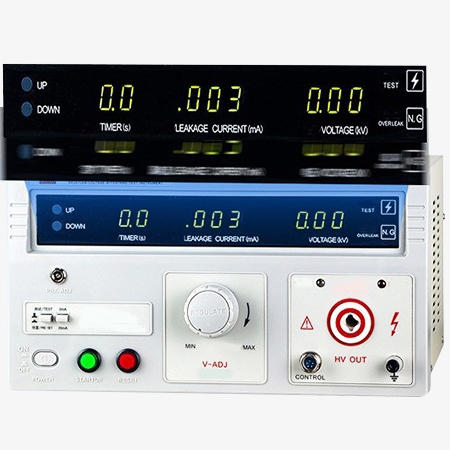 Withstand voltage tester LED screen detail