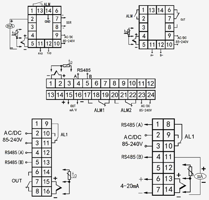 Programmable temperature controller wiring diagram